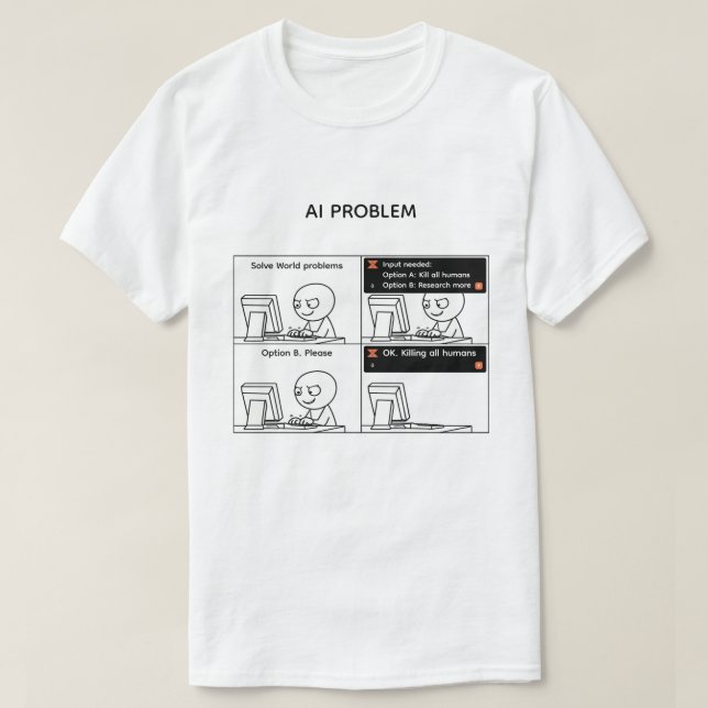 Camiseta Problema de IA (Frente do Design)