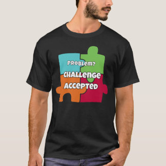 Camiseta Problema? Desafio Aceito Design Motivacional