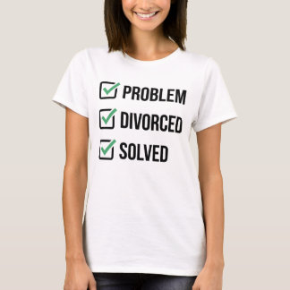 Camiseta Problema Divorciado Resolvido Lista de Verificação