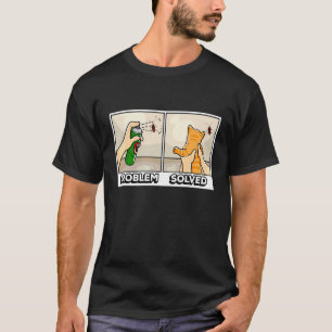 Camiseta Problema E Resolvido Gatinho Fofinho Gato Pet Pai