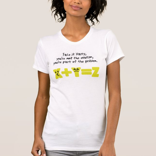 Camiseta Problema Engraçado Matemática (Frente)