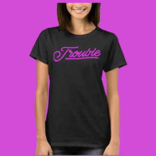 Camiseta Problema   Letra Neon Script