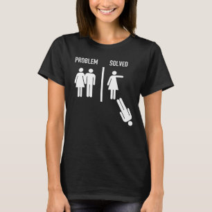 Camiseta Problema resolvido - casamento engraçado contra o