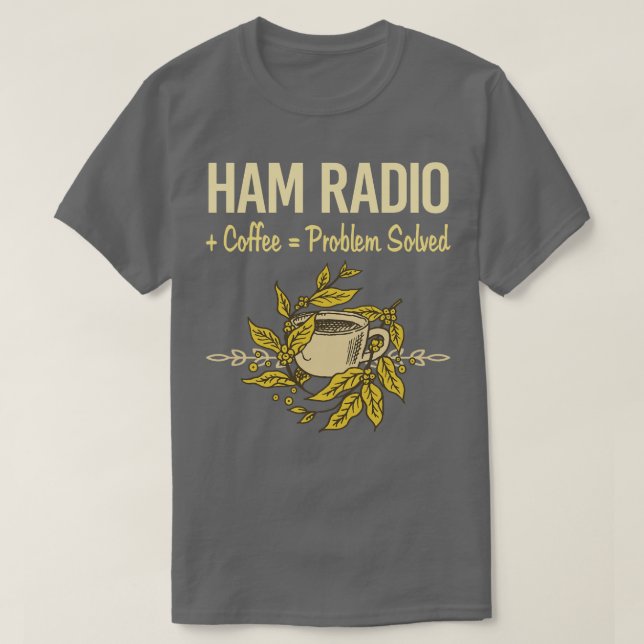 Camiseta Problema Resolvido do Café Rádio Amador (Frente do Design)