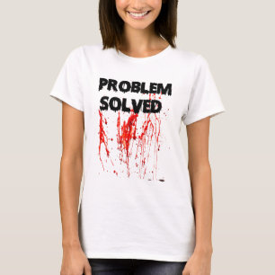 Camiseta Problema Resolvido Halloween Sangrento
