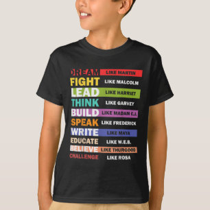 Camiseta Problemas das Vidas Negras Líderes Negros Mês da H