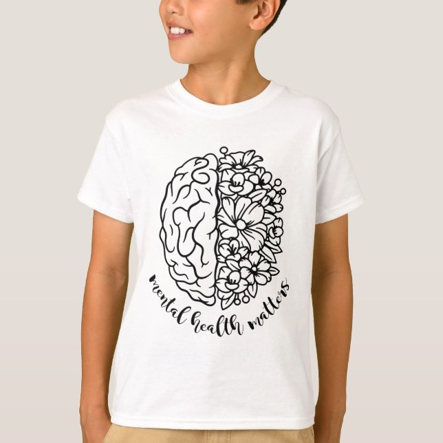 Camiseta Problemas de conscientização da saúde florescem do (Frente)