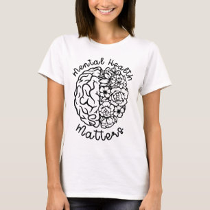 Camiseta Problemas de conscientização da saúde florescem do