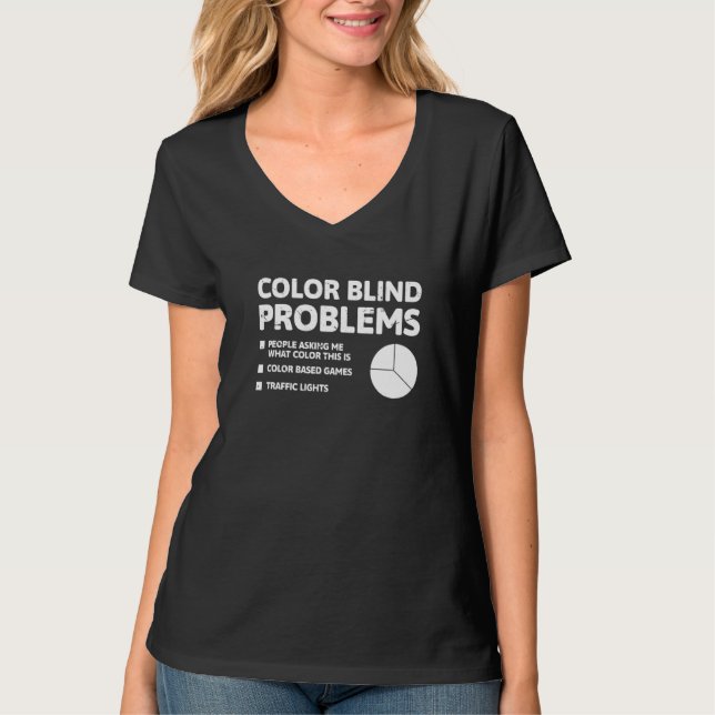 Camiseta Problemas de Daltonismo   (Frente)