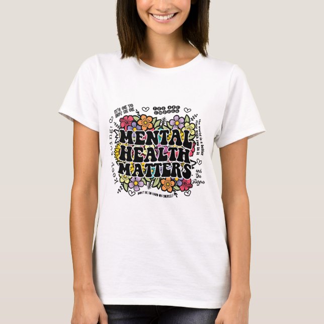 Camiseta Problemas de saúde dão consciência da doença cereb (Frente)