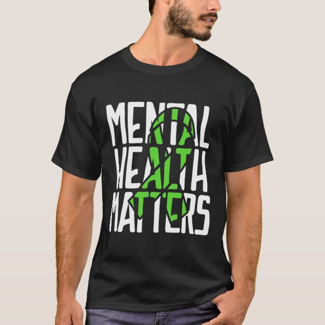 Camiseta Problemas De Saúde Mental Combatem Saúde Mental Es (Frente)