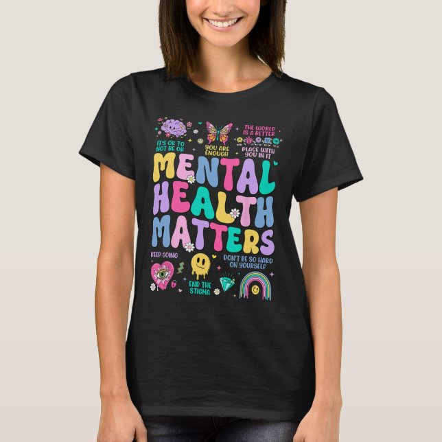 Camiseta Problemas de Saúde Mental Doença do Cérebro Humano (Frente)