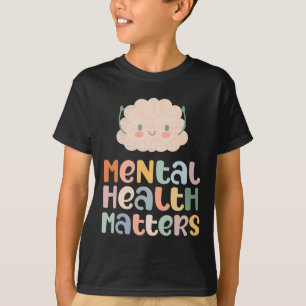 Camiseta Problemas de saúde mental Sensibilização ansiedade