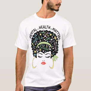Camiseta Problemas de saúde mental Sensibilização feminina