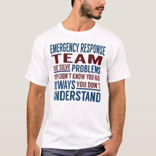 Camiseta Problemas de solução da equipe de resposta de emer