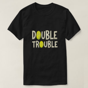 Camiseta Problemas Duplos - Bolas de Tênis Engraçadas