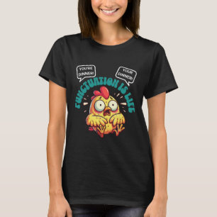 Camiseta Problemas engraçados de gramática inglesa Frango P