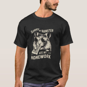 Camiseta Problemas Loucos de Hamster u2013 Meme Escolar Hil
