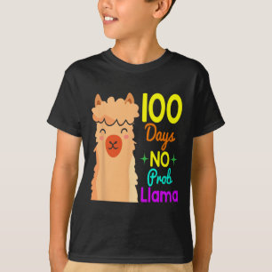 Camiseta Probllama 100 Dias De Meninos De 100º Dia Da Escol