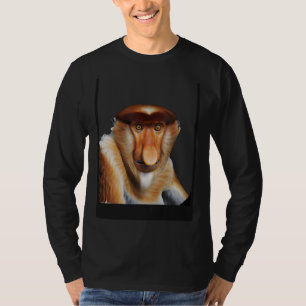 Camiseta Proboscis Macaco Primato Longo E Adorável