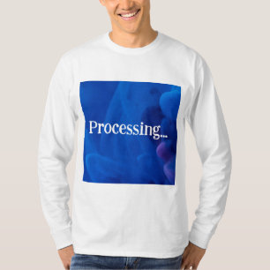 Camiseta Processamento em Fundo Azul