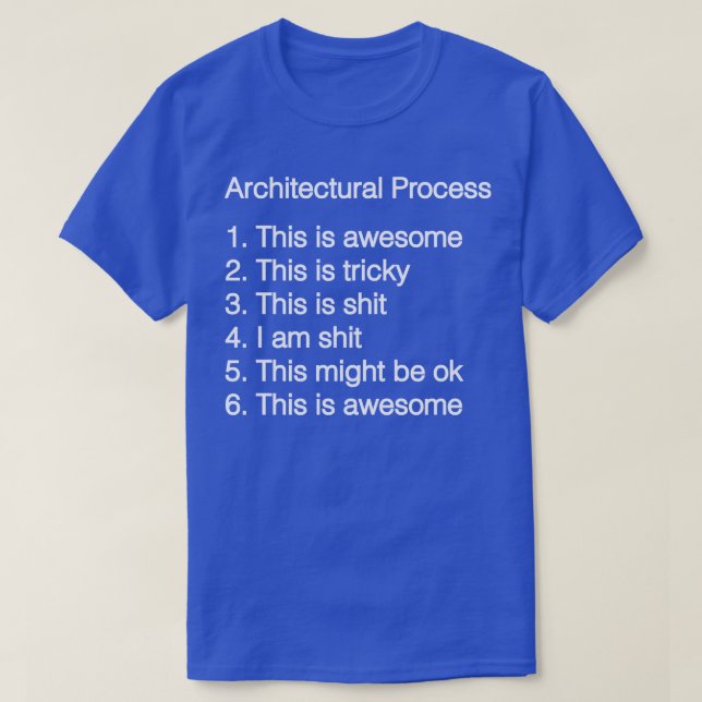 Camiseta Processo arquitetônico (Frente do Design)