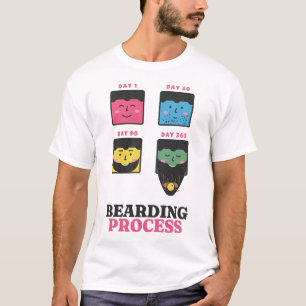 Camiseta Processo de Crescimento de Barba Engraçado Trocadi