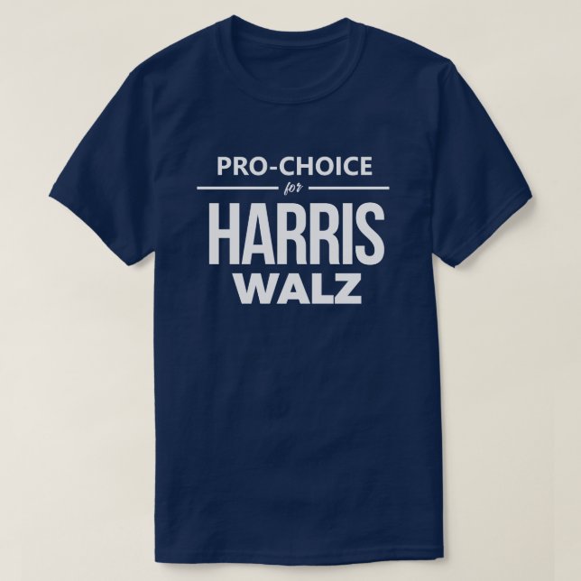 Camiseta ProChoice para Harris Walz (Frente do Design)