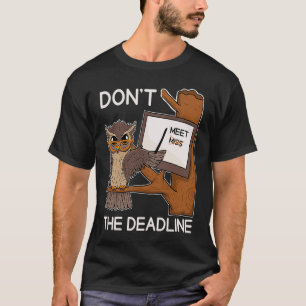 Camiseta Procrastinador Coruja Diversão de Diversão de Páss
