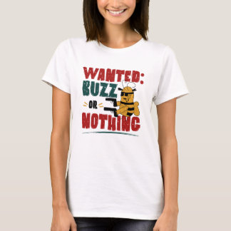 Camiseta Procurado Abelha Engraçada ou Nada
