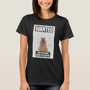 Camiseta Procurado Por 93 Felonias Em Todo O País Capivara