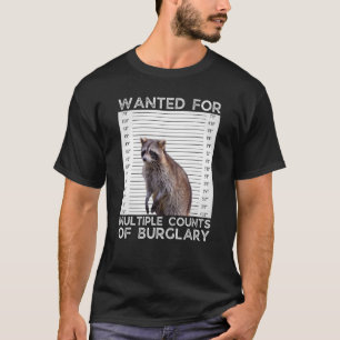 Camiseta Procurado Por Vários Contagens De Racio Burglário 