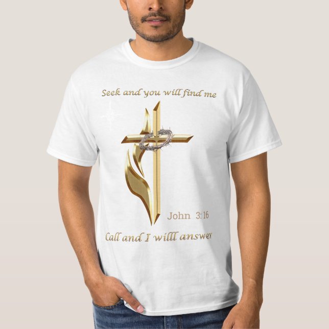 Camiseta Procure e me encontrará. (Frente)