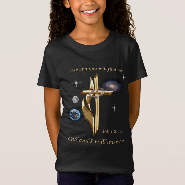 Camiseta Procure e me encontrará. (Frente)