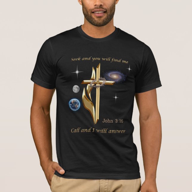 Camiseta Procure e me encontrará. (Frente)