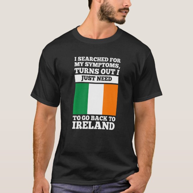 Camiseta Procurei meus sintomas raízes irlandesas (Frente)