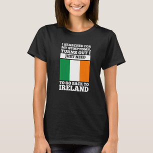 Camiseta Procurei por meus sintomas Irlanda raízes irlandes