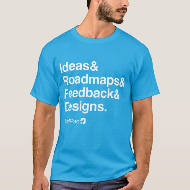 Camiseta ProdPad 'Lista Helvetica' (Frente)