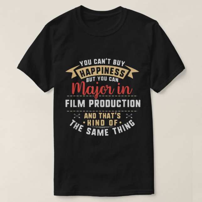Camiseta Produção de Filmes Engraçados Grande Estudante Shi (Frente do Design)