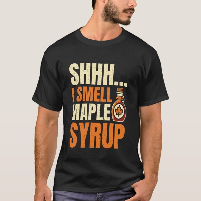 Camiseta Produção de Xarope de Bordo Engraçada (Frente)