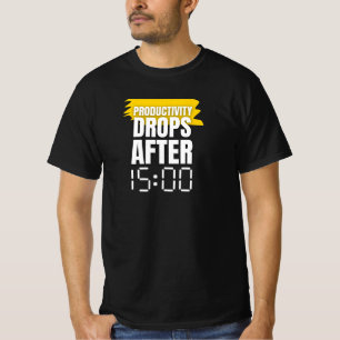Camiseta Produtividade Cai Depois das 15h – Humor no Trabal