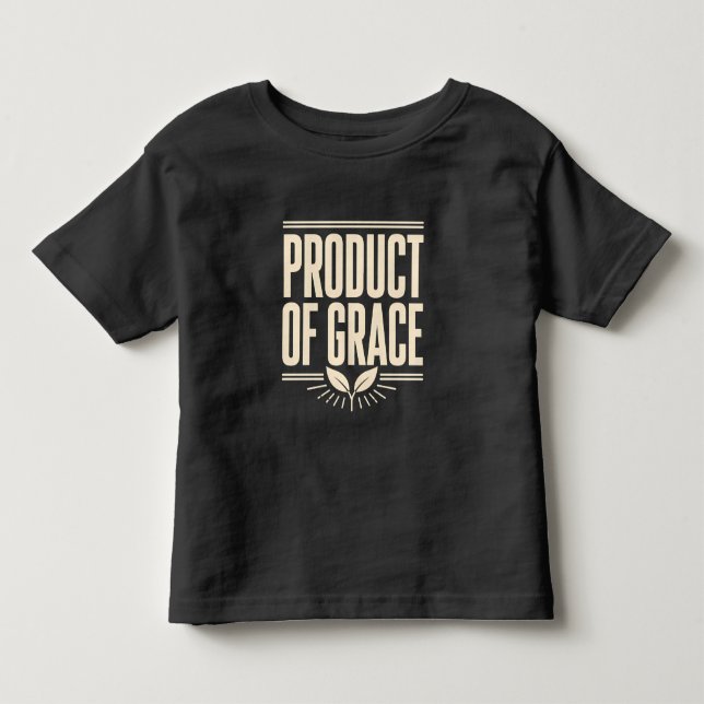 Camiseta Produto da Graça do Desenho Cristão Baseado na Fé (Frente)
