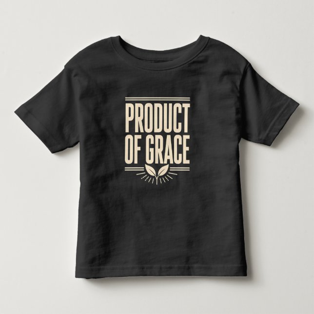 Camiseta Produto da Graça do Design Cristão Baseado na Fé (Frente)