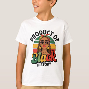 Camiseta Produto da História Negra Orgulhoso Afro Melanina