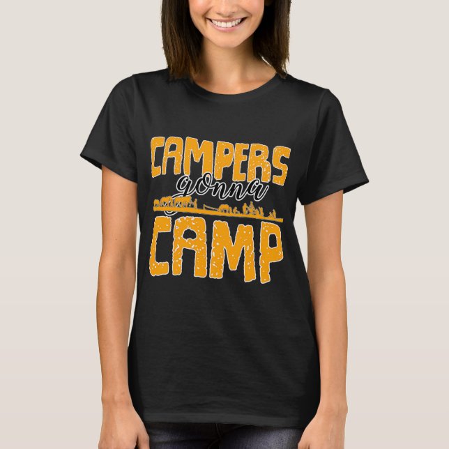 Camiseta Produto de Acampamento Divertido   Presentes de Ac (Frente)