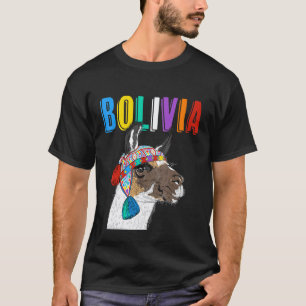 Camiseta produto de Alpaca da Bolívia Gráfico de LlamaAlpa