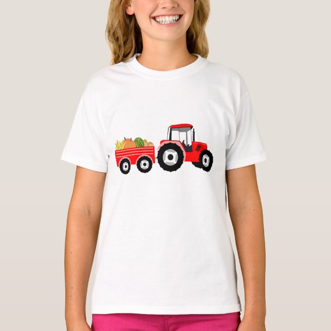 Camiseta Produto de Fazenda de caminhão vermelho (Frente)