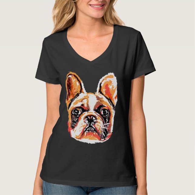 Camiseta Produto De Lâmpada Para Bulldog Francês (Frente)