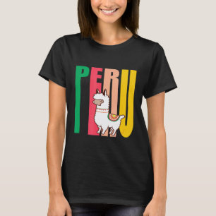 Camiseta Produto de lhama de Alpaca peruana fofa do Peru