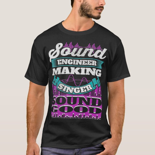 Camiseta Produtor de música Cara de som para músico Engenhe (Frente)